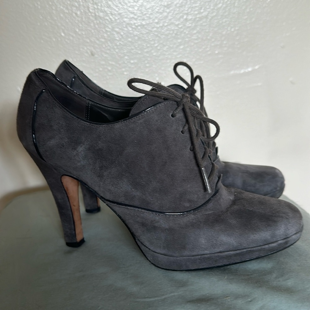 Joan & David Circa Grey Suede Booties